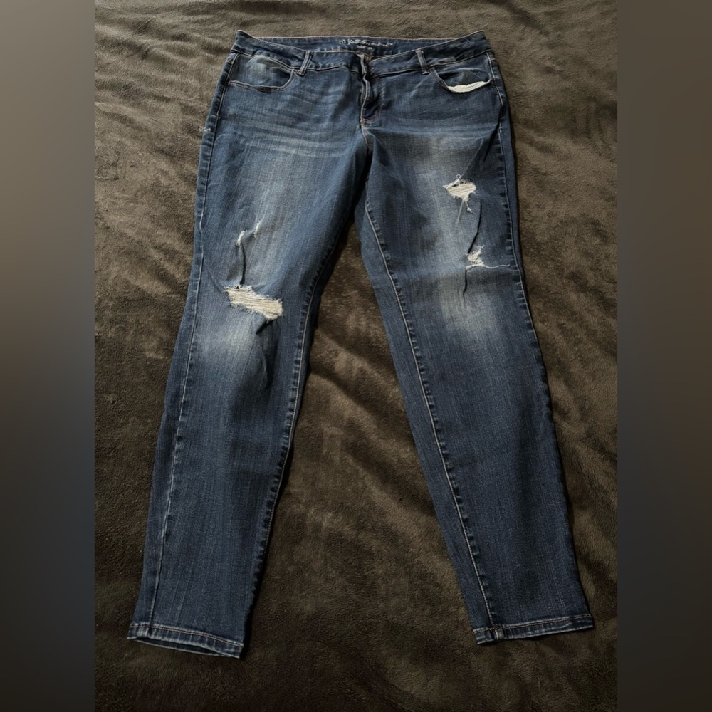Maurices m Jeans 18 Tall/Long Distressed Skinny Jeans